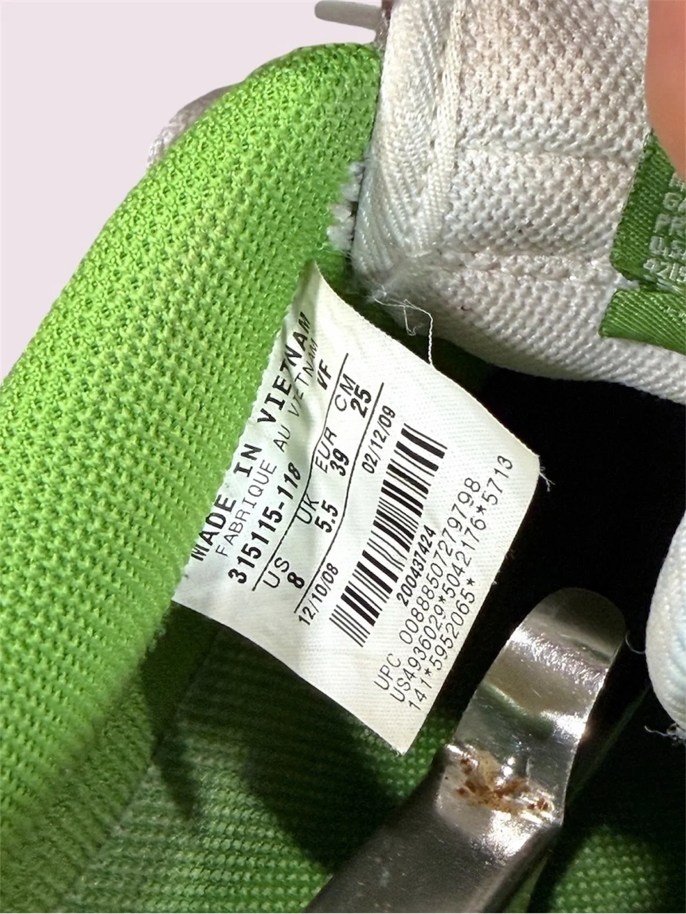 Nike Air Force 1 Low Womens Size 8 White Citron Lime Green Floral Y2K 315115-118